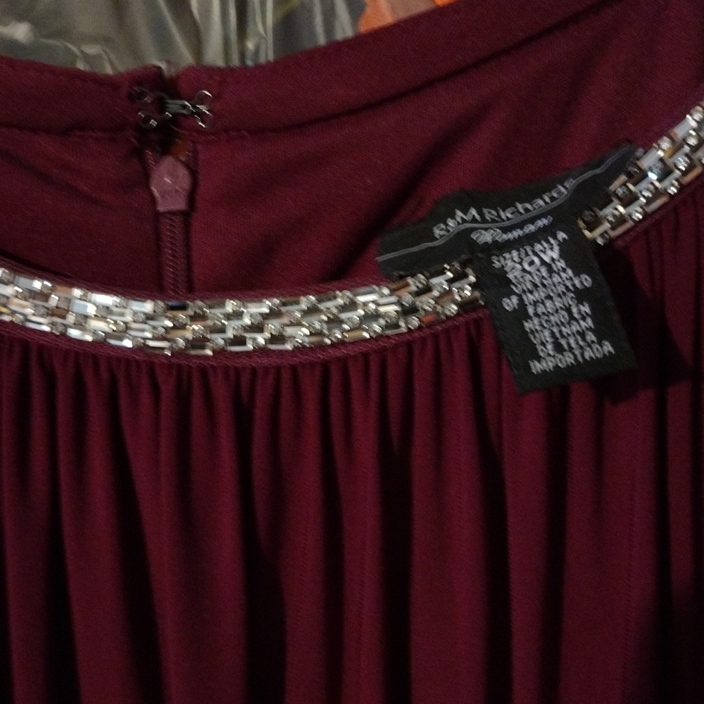 R & M Richards Caped Evening Gown